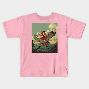 dino racer-velociraptor Kids T-Shirt